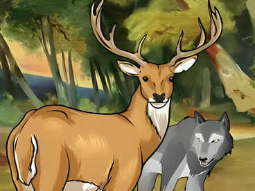 Олень и волк Олень и волк