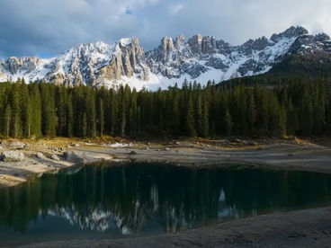 Озеро Карецца Италия Озеро Карецца Италия