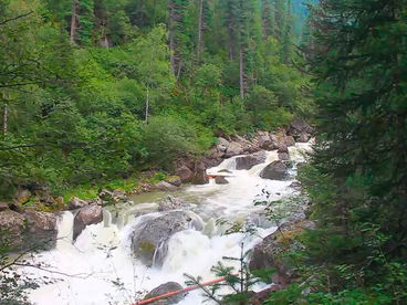Водопады на реке Пыжа